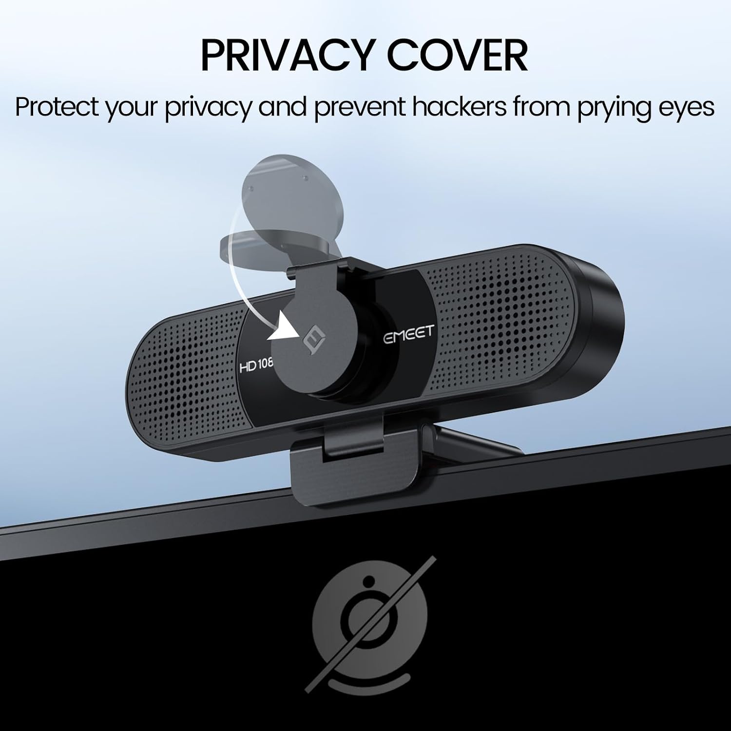 EMEET C960 1080P Webcam with Microphone, 2 Mics, 90° FOV, Computer Camera - Image 7