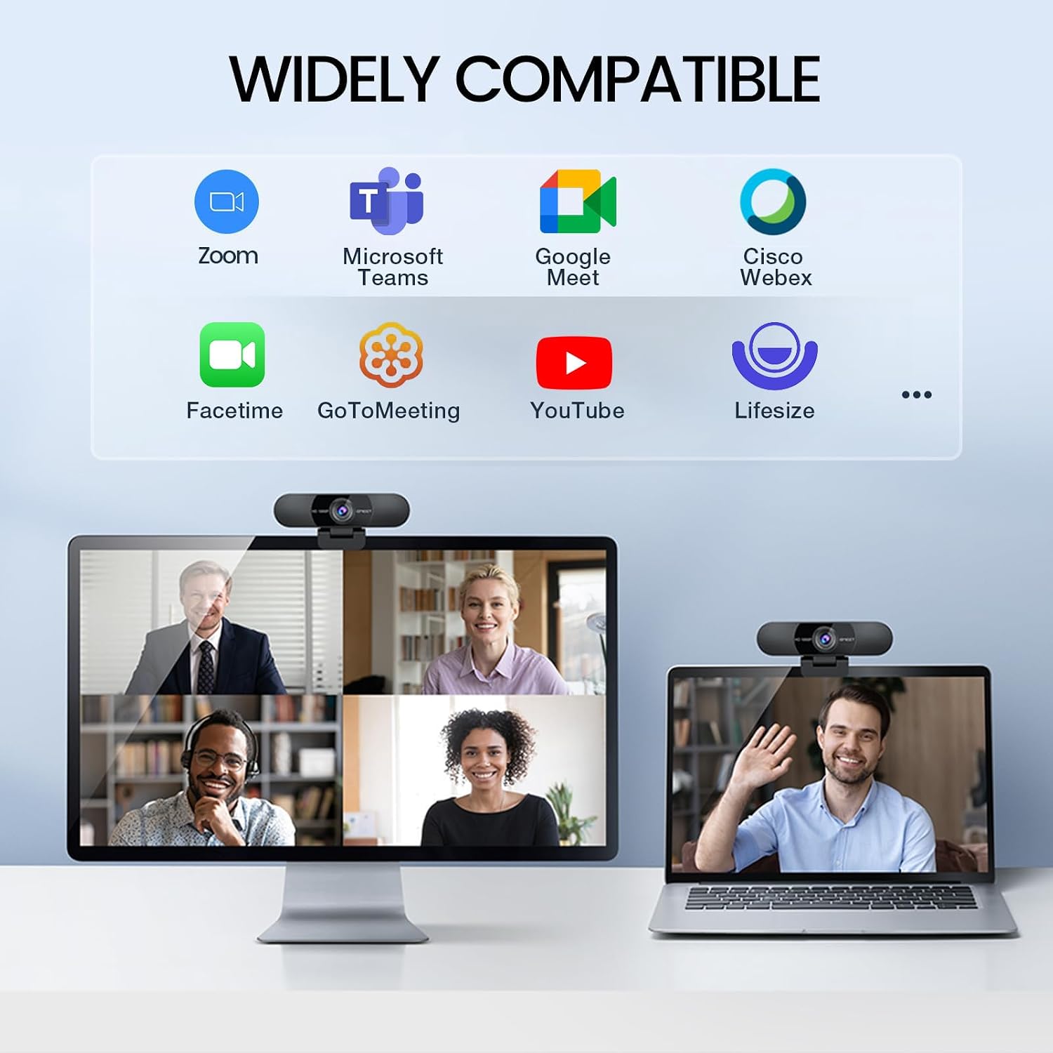 EMEET C960 1080P Webcam with Microphone, 2 Mics, 90° FOV, Computer Camera - Image 8