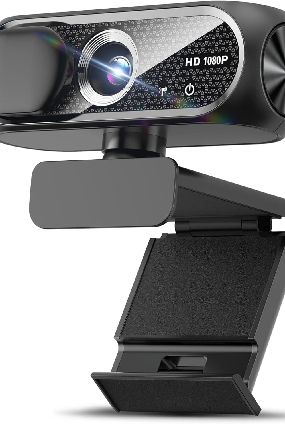 1080P HD Webcam with Microphone, Noise Cancellation, Auto Light Correction, Plug & Play USB Webcam for Laptop, Desktop, PC (Black-Gray)