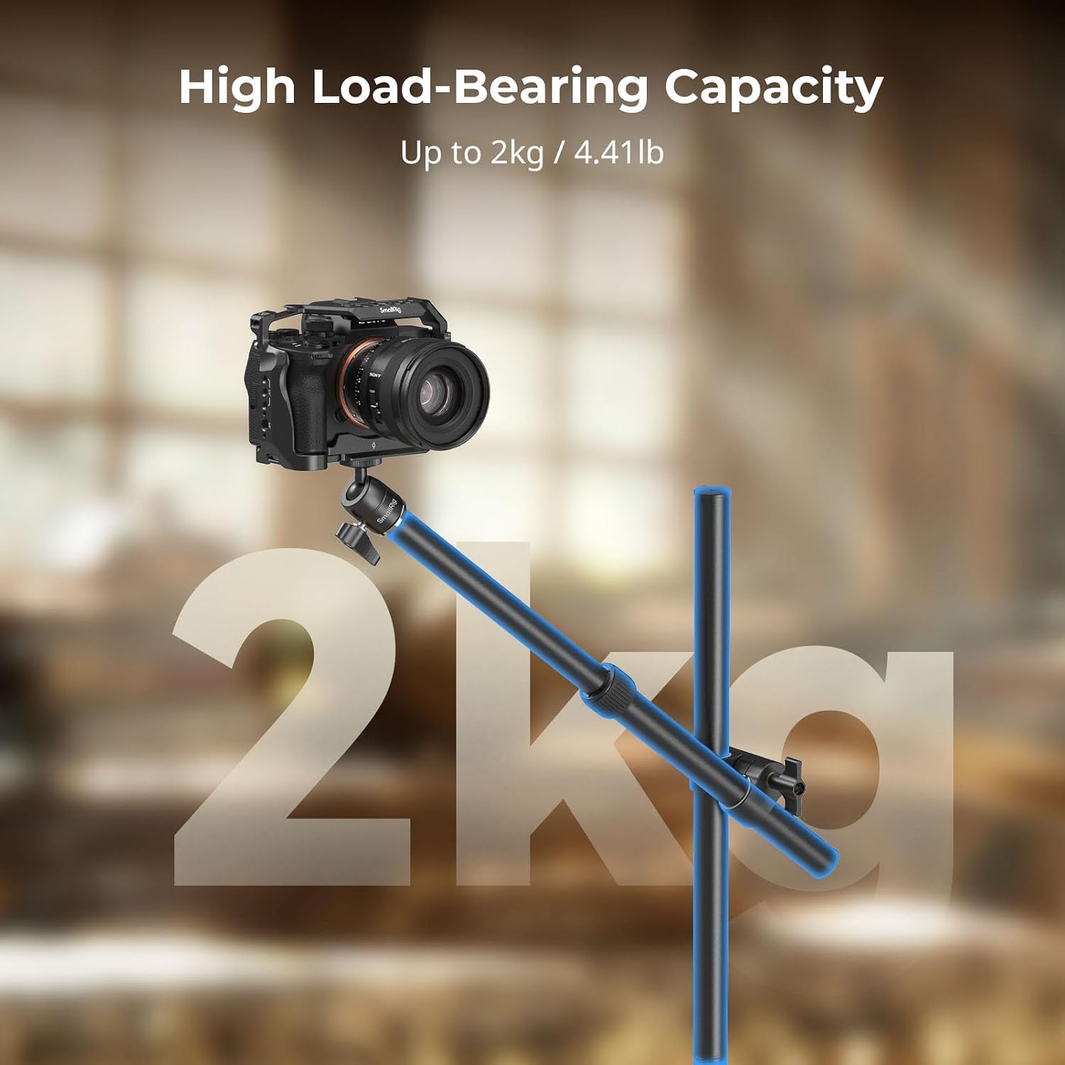SMALLRIG Camera Desk Mount, Overhead Camera Arm Stand for Desk - Image 4
