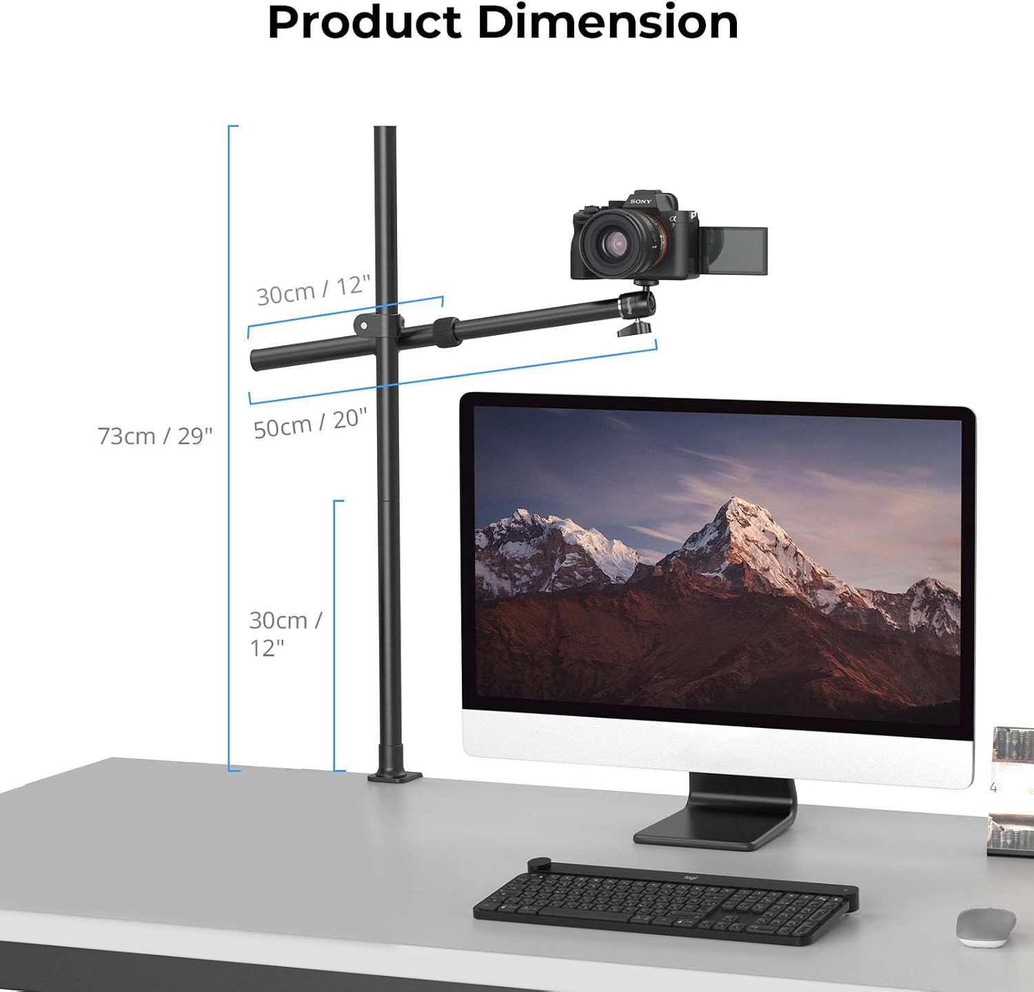 SMALLRIG Camera Desk Mount, Overhead Camera Arm Stand for Desk - Image 8